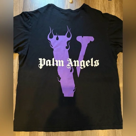 VLONE Black Tee with Purple and White Logo 100% authentic - Picture 5 of 5